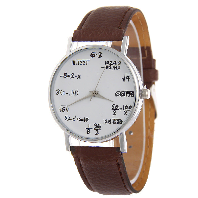 Stylish Equation Watch With Multiple Color Options