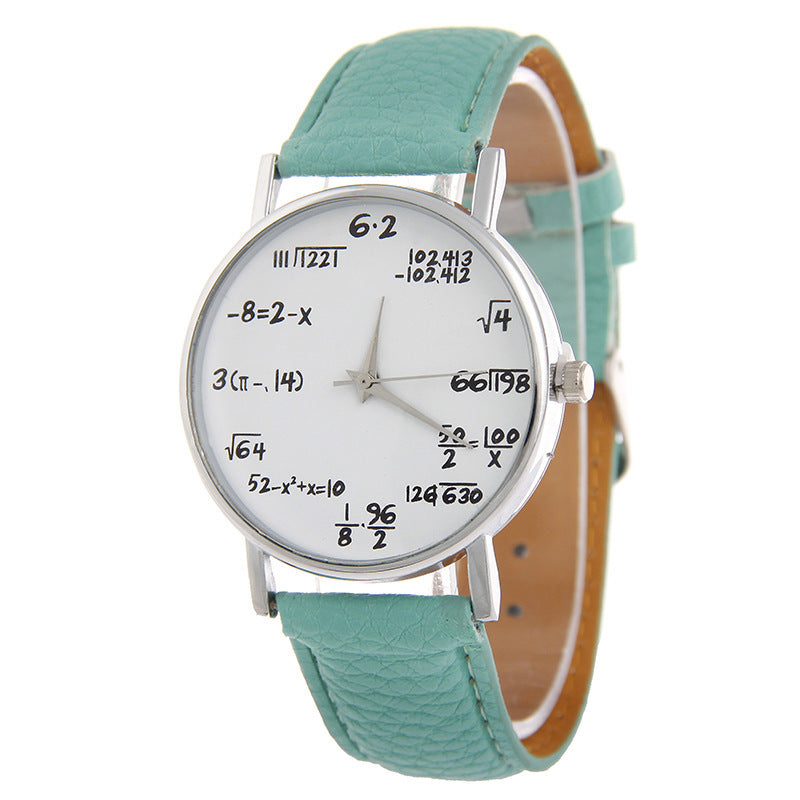 Stylish Equation Watch With Multiple Color Options