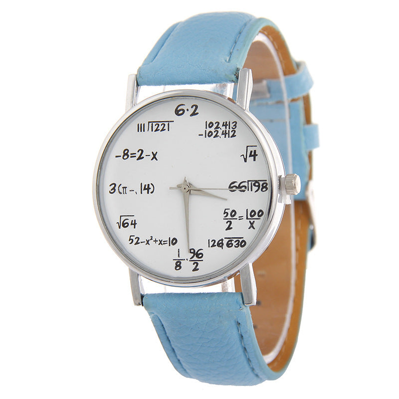 Stylish Equation Watch With Multiple Color Options