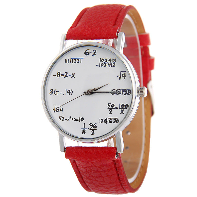 Stylish Equation Watch With Multiple Color Options