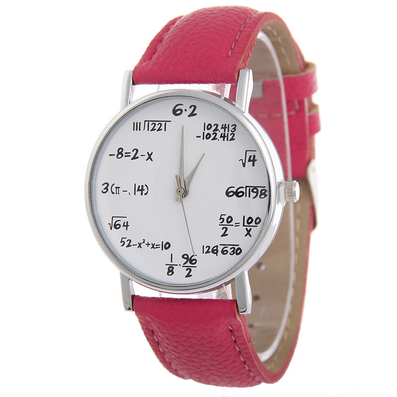 Stylish Equation Watch With Multiple Color Options