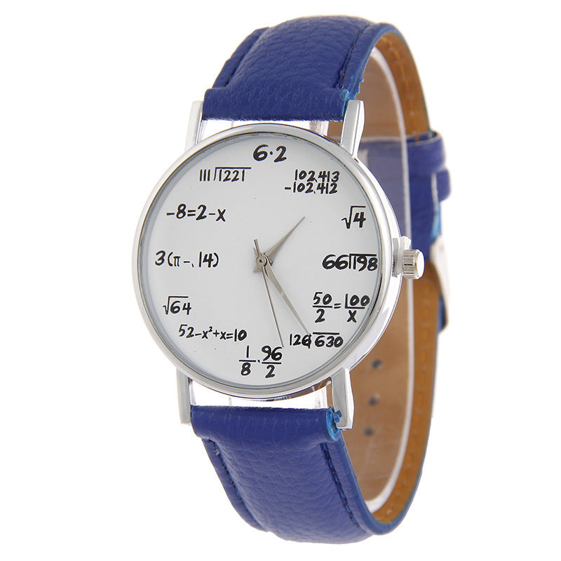 Stylish Equation Watch With Multiple Color Options