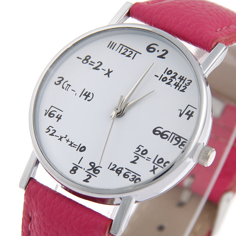 Stylish Equation Watch With Multiple Color Options