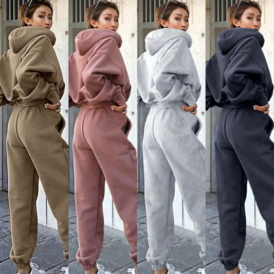 New Style Autumn And Winter Women's Casual Hoodie Sports Suit