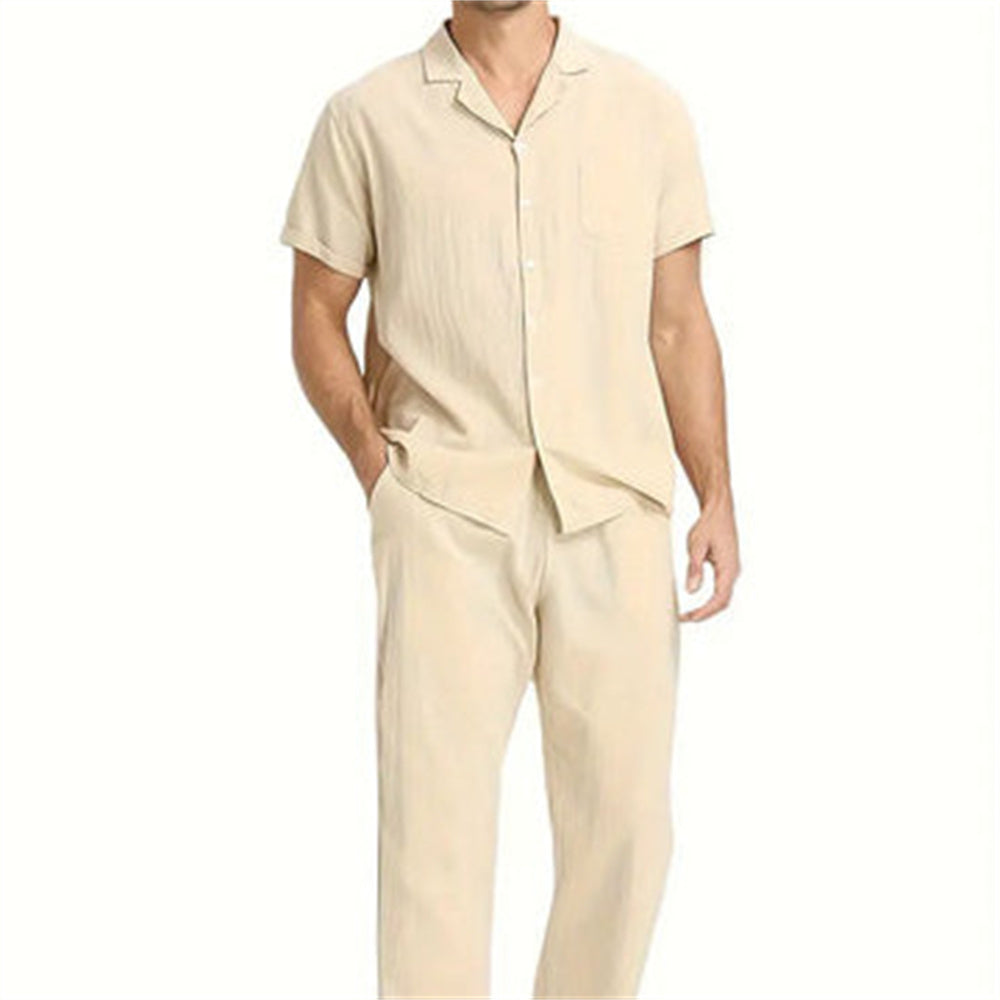 Men's Fashion Casual Exercise Short Sleeve Suit Set