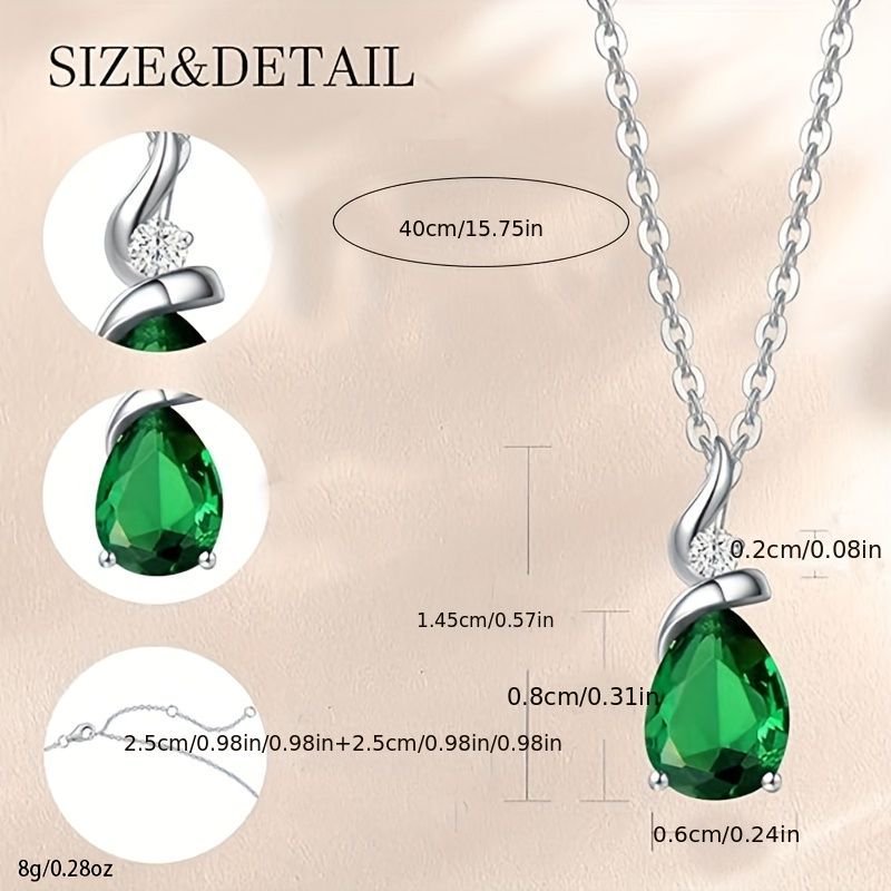 14K Birthstone Pendant Necklace For Women With Chain Length 16 - 2 Extender