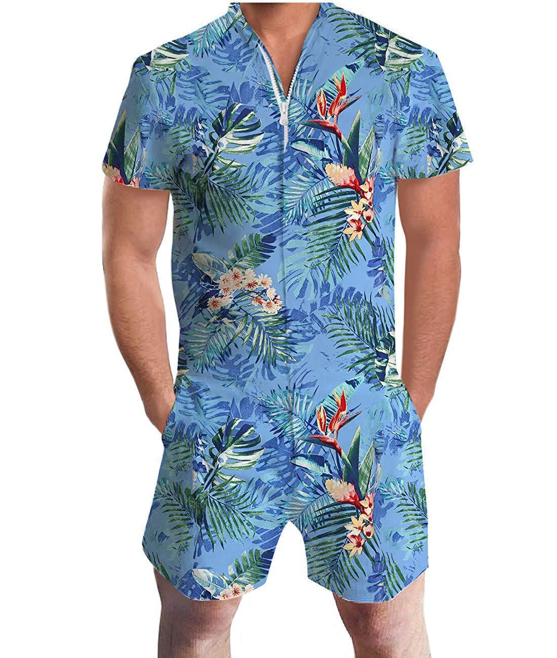 European And American Men's Summer Short-Sleeved Suit Set