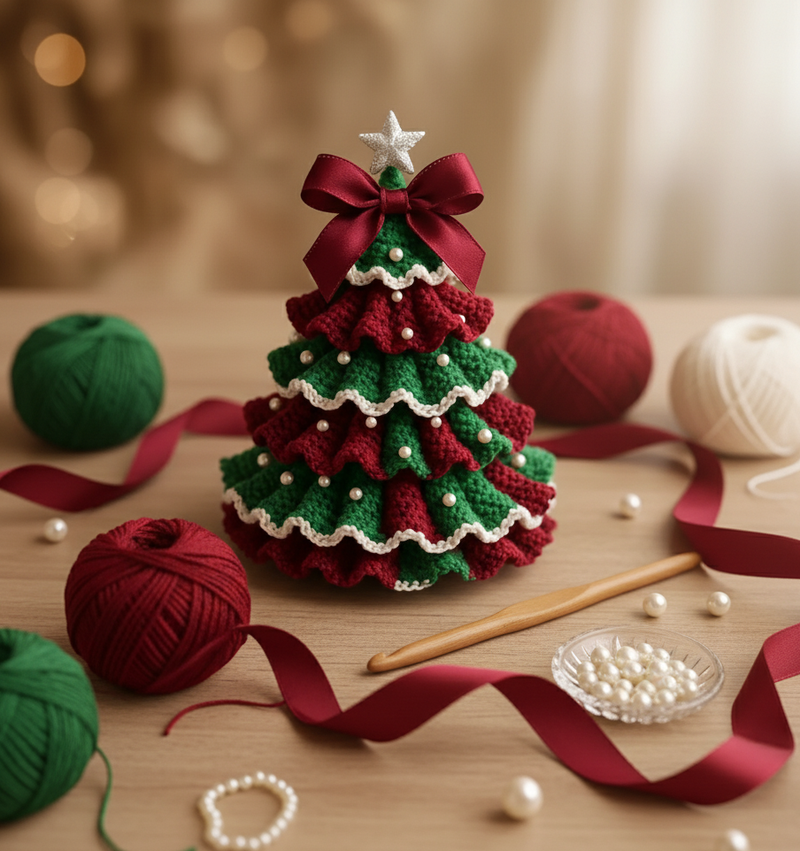 Premium Hand-Crocheted Christmas Tree (Holiday Gift Edition)