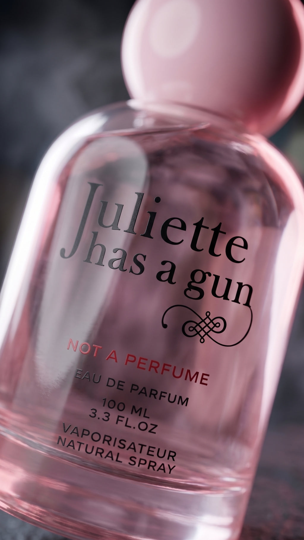 Juliette Has a Gun Not a Perfume bottle macro close-up