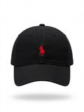 Polo Ralph Lauren Classic Cotton Baseball Cap in Black, front view