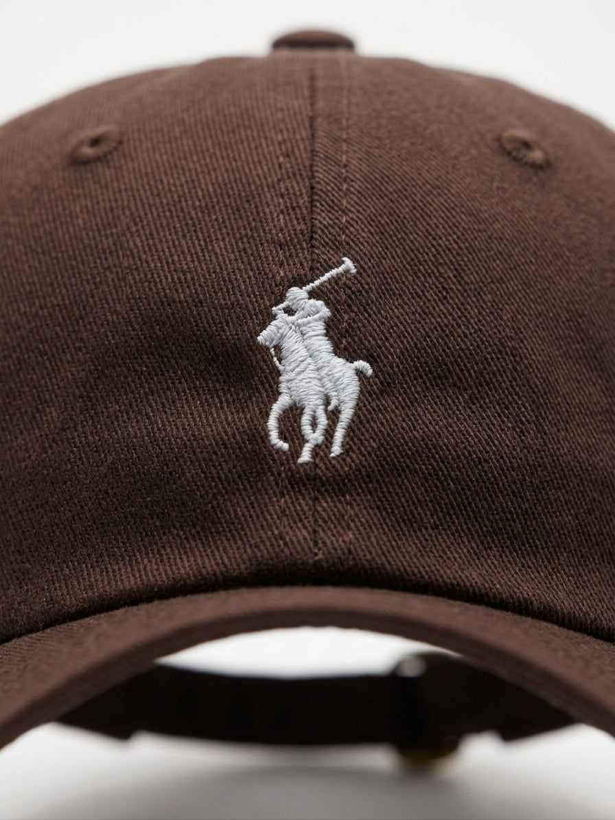 Polo Ralph Lauren Classic Cotton Baseball Cap in Brown, front view