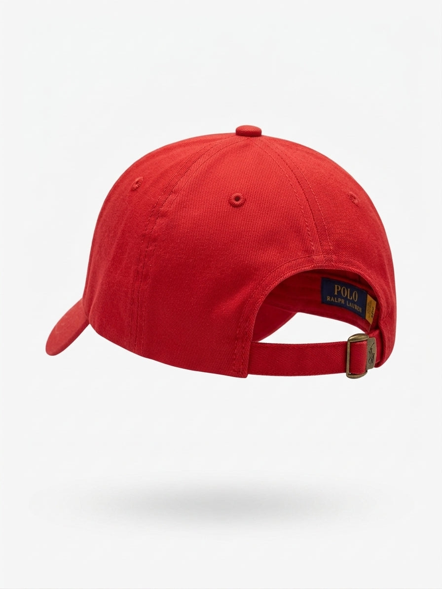 Polo Ralph Lauren Red Baseball Cap, back/angled view