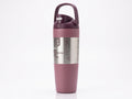 Owala FreeSip Tumbler with travel-grip handle in Burgundy, hero shot