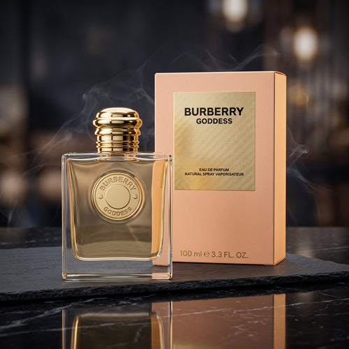 Burberry Goddess retail box with bottle