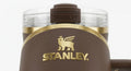 Stanley Quencher tumbler in brown and gold