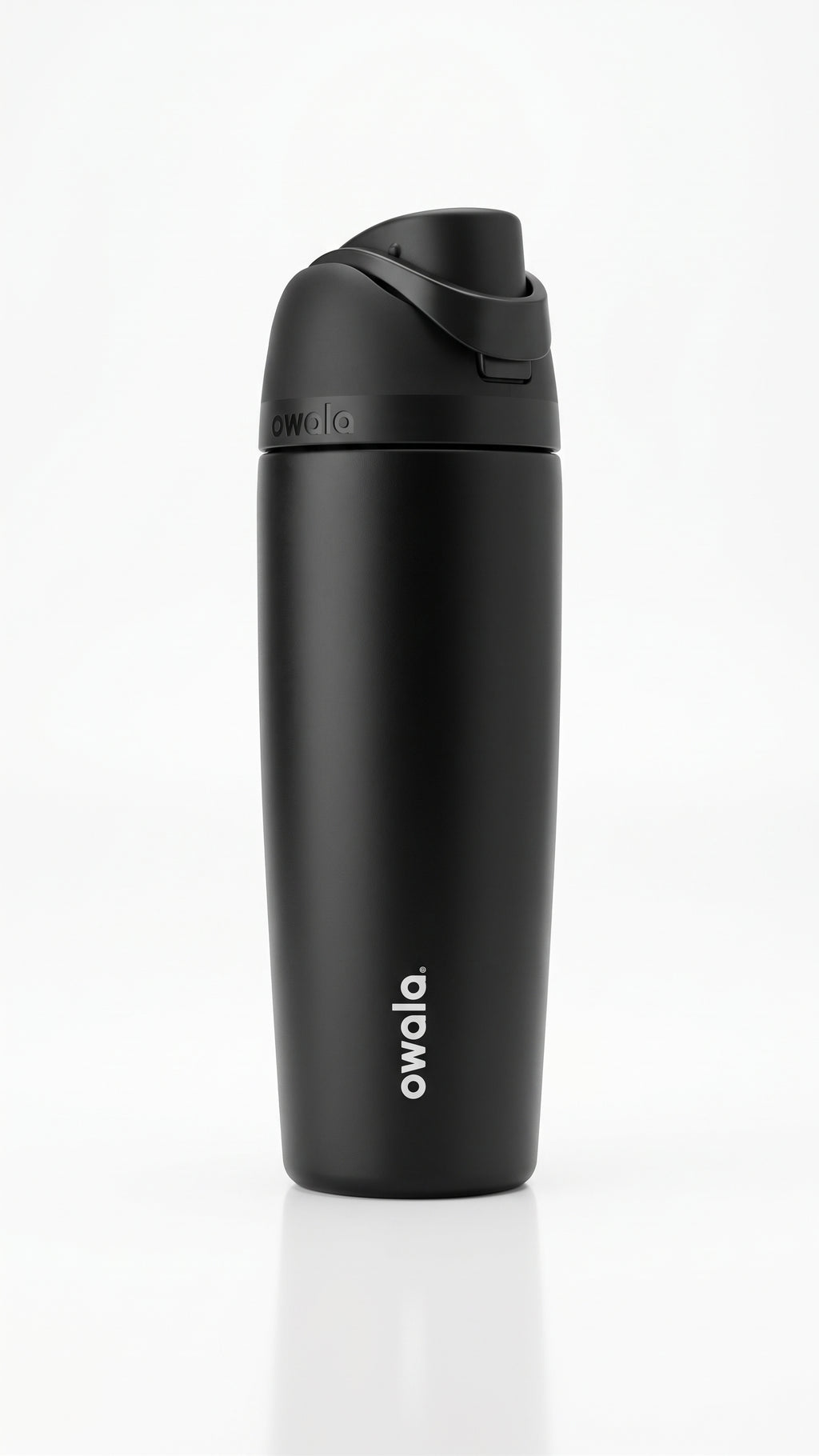 Owala FreeSip Tumbler with travel-grip handle in Peach, hero shot