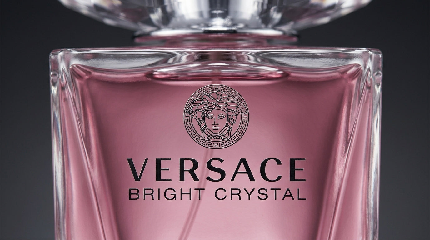 Versace Bright Crystal bottle close-up