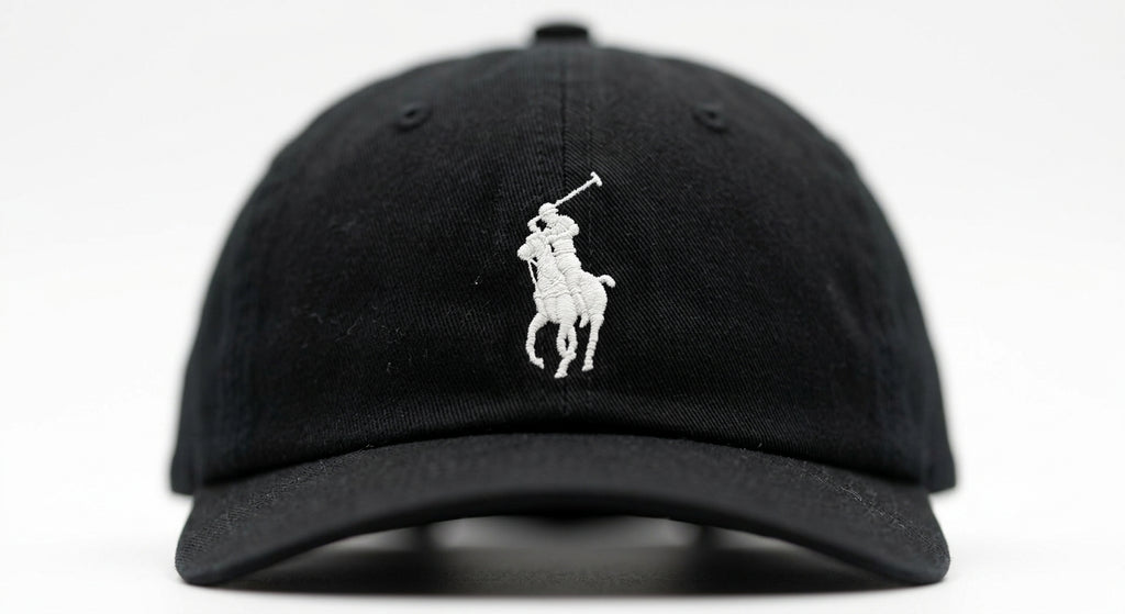 Polo Ralph Lauren Black Baseball Cap, angled view