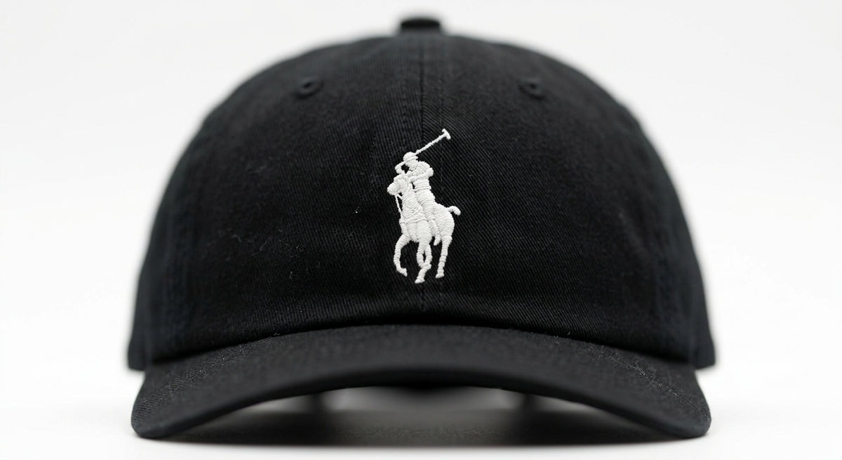 Polo Ralph Lauren Black Baseball Cap, angled view