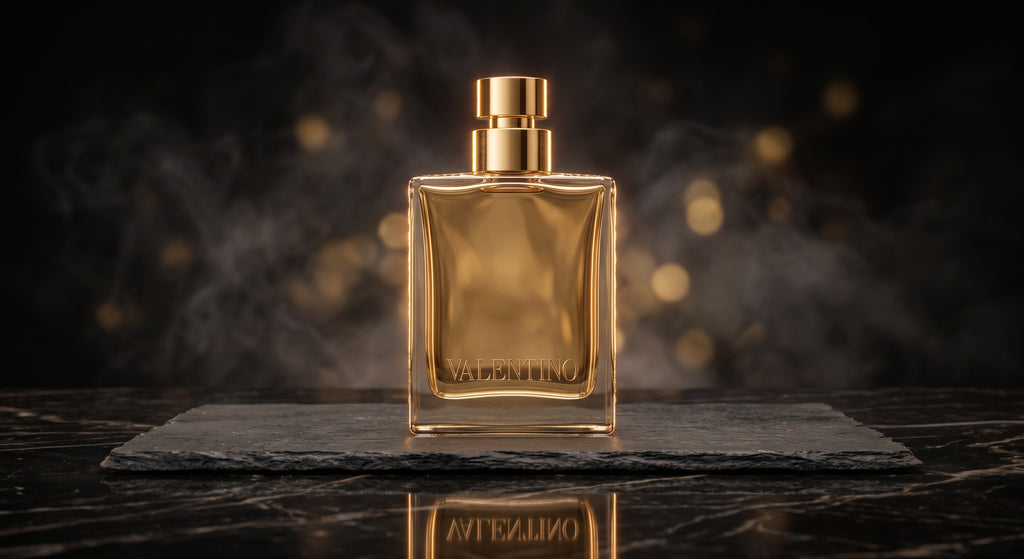 Valentino Born in Roma The Gold bottle angled view