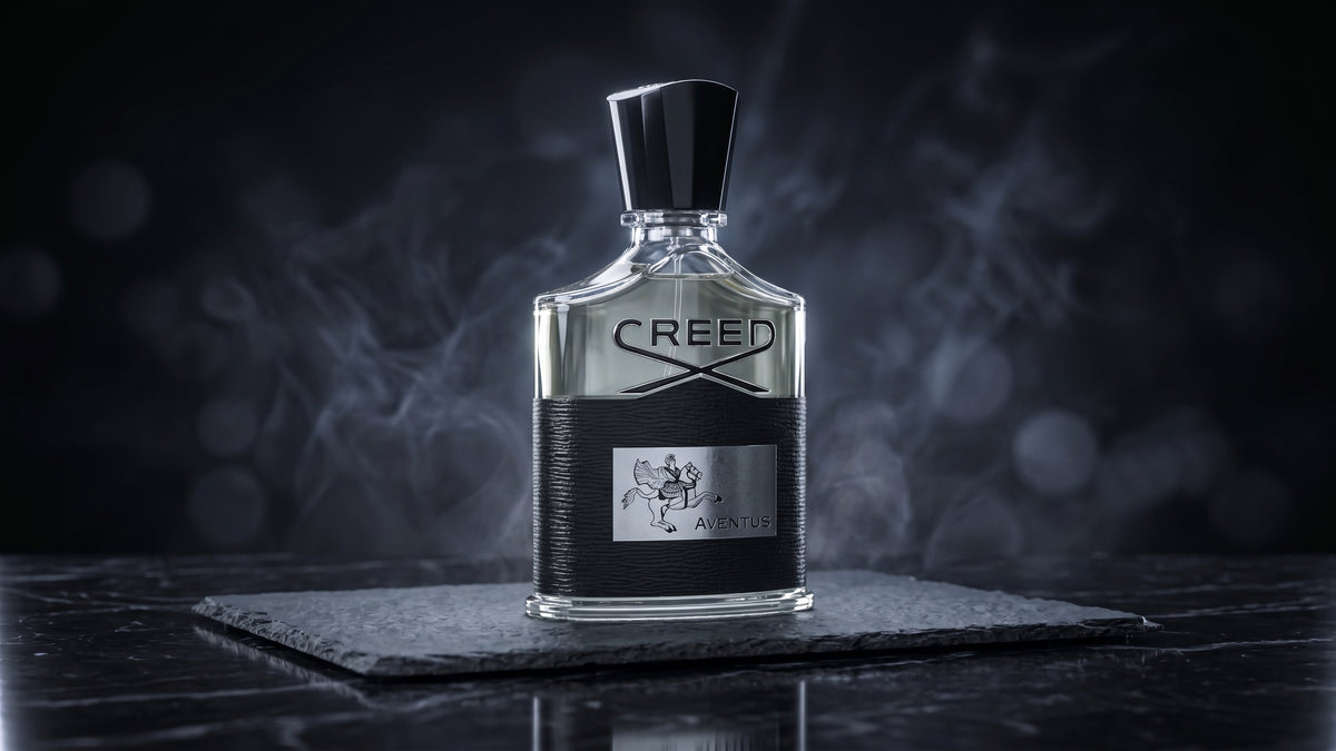 Creed Aventus bottle angled view