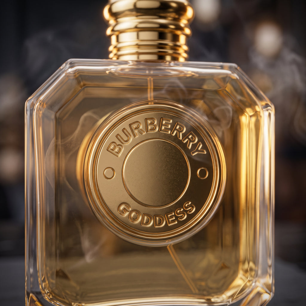 Burberry Goddess bottle macro close-up