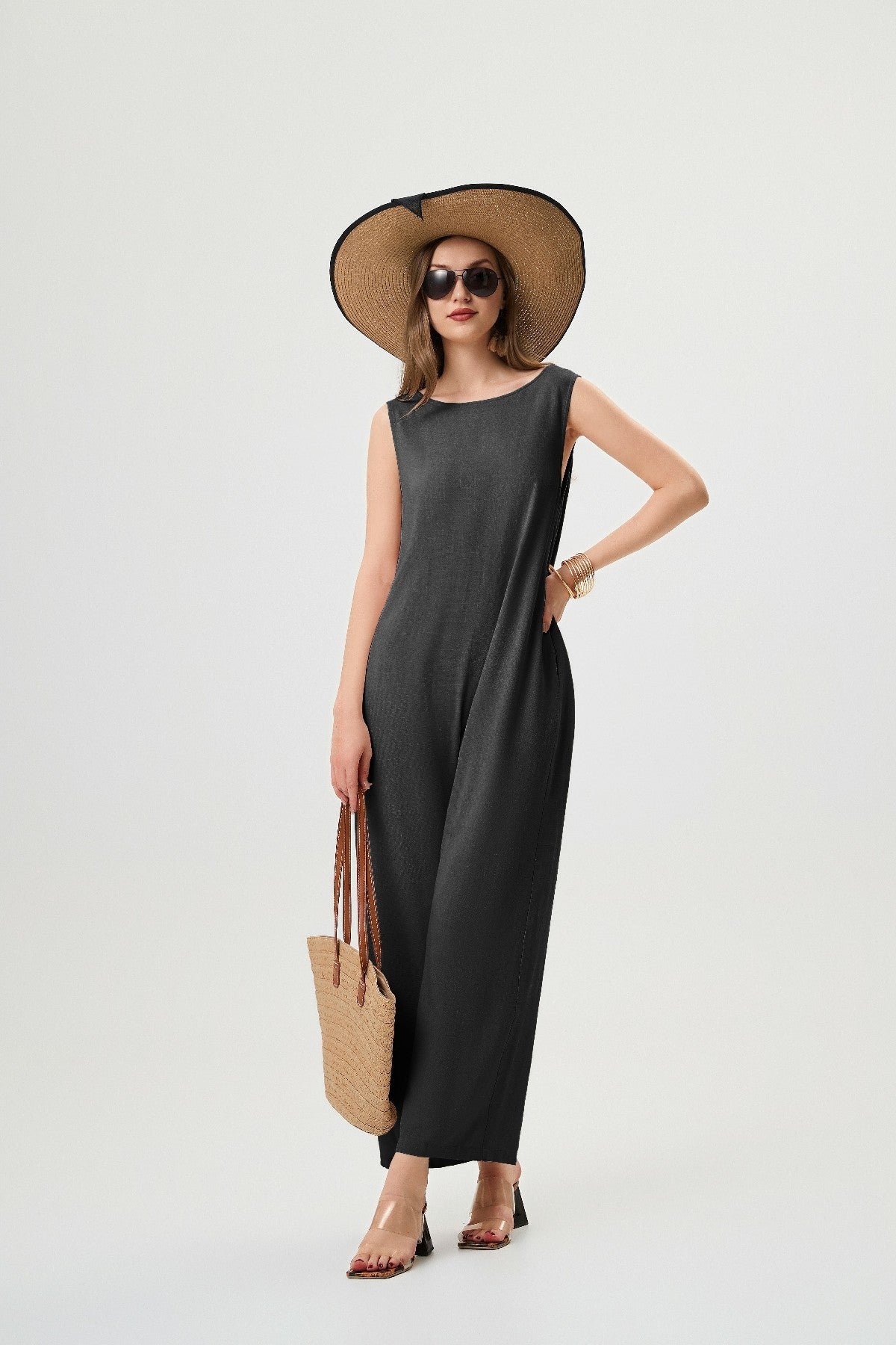 Women's Linen Jumpsuit - Comfortable And Breathable Design