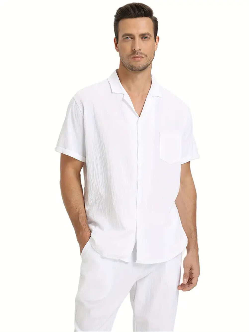 Men's Fashion Casual Exercise Short Sleeve Suit Set