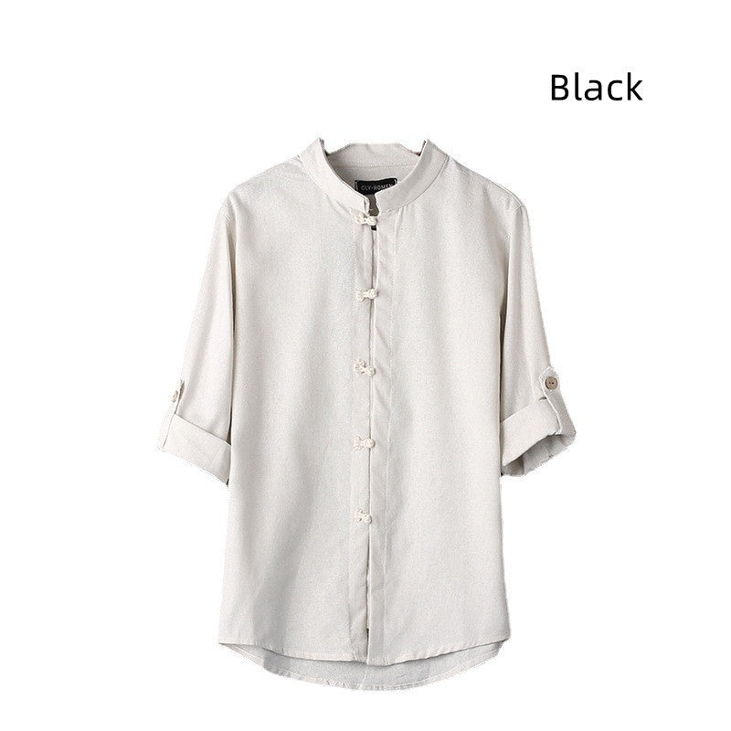 Men's Linen Vintage Plus Size Shirt for All-Day Comfort