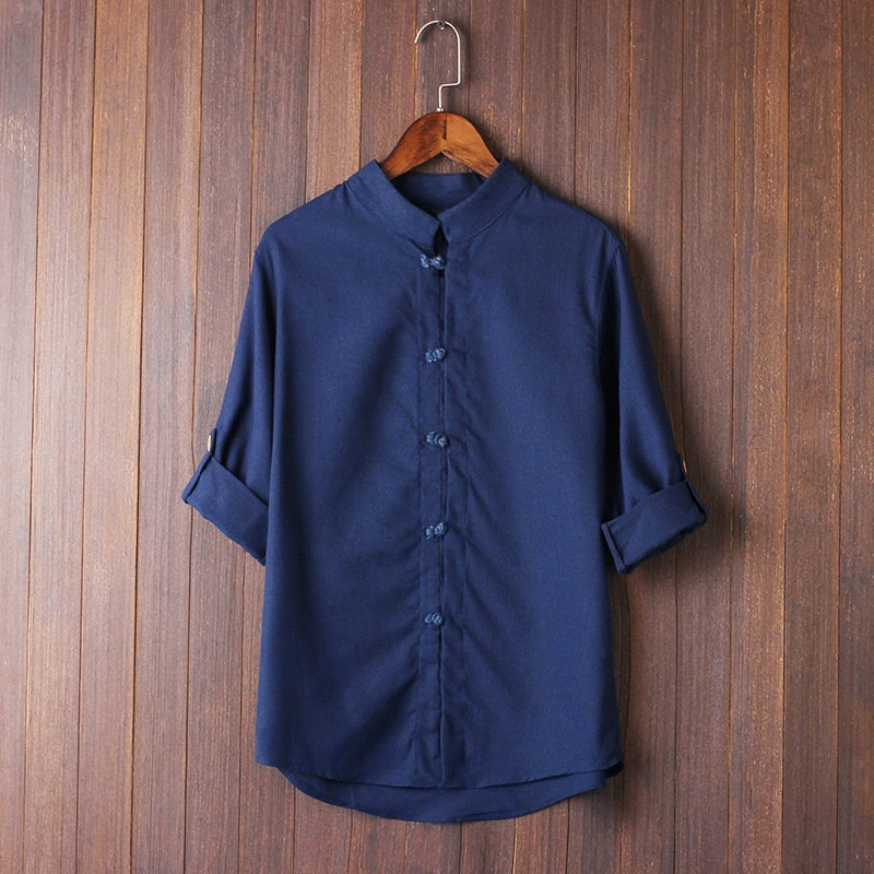 Men's Linen Vintage Plus Size Shirt for All-Day Comfort